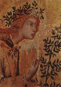 Simone Martini angeln gabriel, bebadelsen oil painting